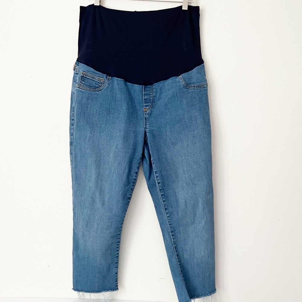 GAP‎ MATERNITY Easy Legging cropped denim Jeans EUC size 14